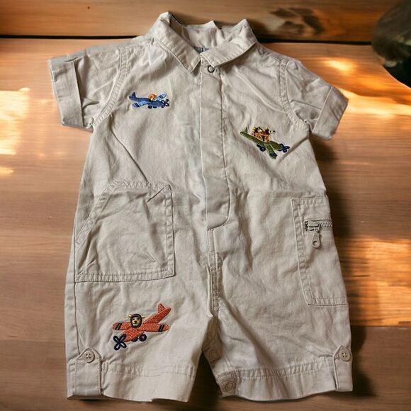 Gymboree Plane Cotton Onesie 3-6 Months - Picture 1 of 4